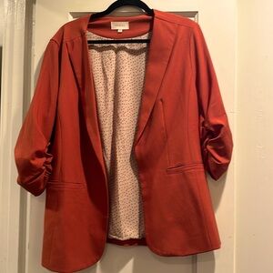 Skies Are Blue Orange Blazer